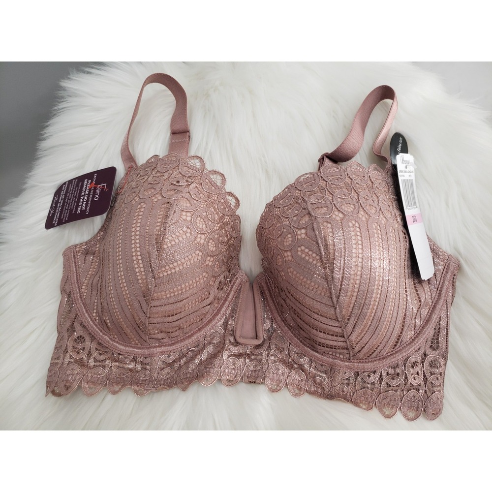 NEW 36D Paramour by Felina E4811 Siren Demi Lace Longline Bra 125183